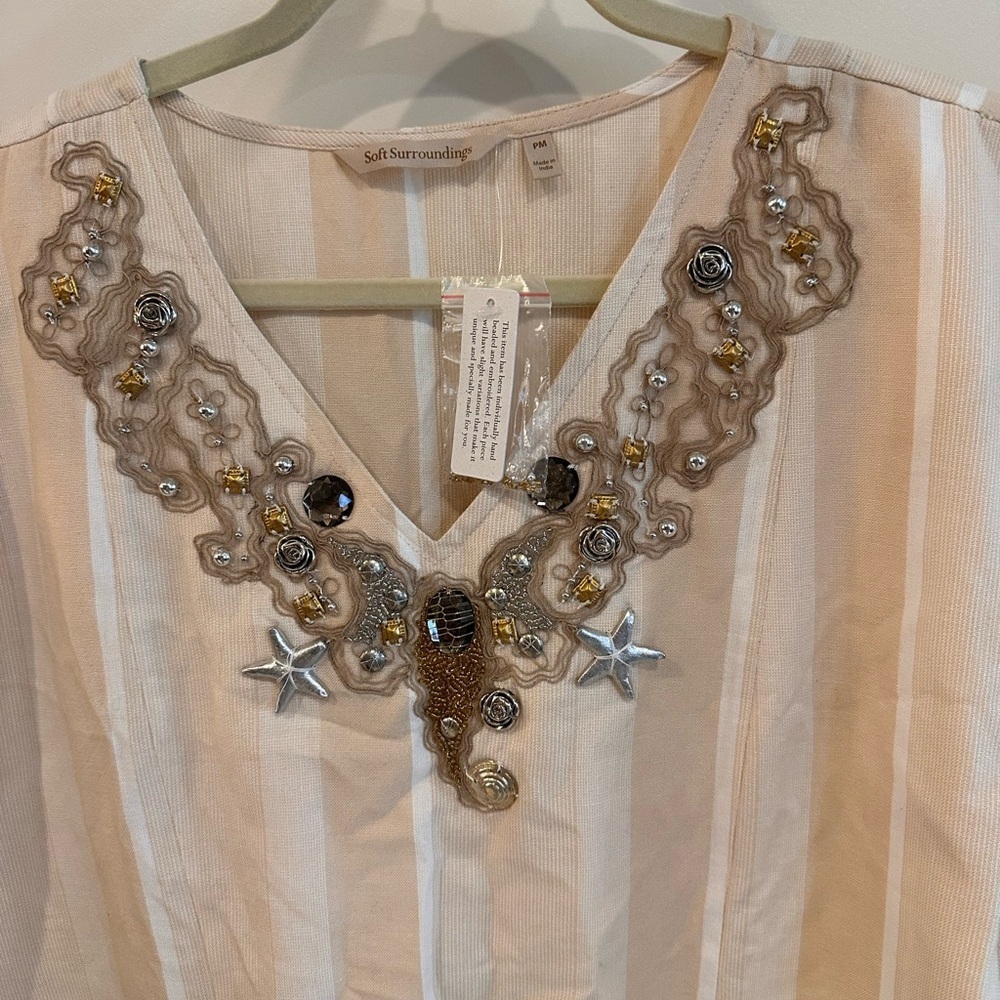 Soft Surroundings Hand-Embroidered Ibiza Caftan - Picture 3 of 6